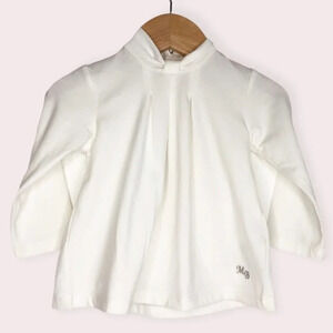 NWT Mayoral Chic shirt ivory long sleeve high neck size 9 months